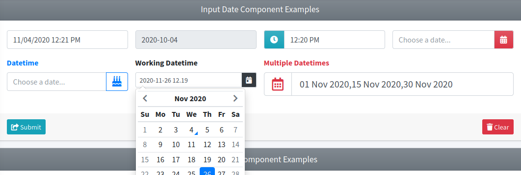 Input Date Component