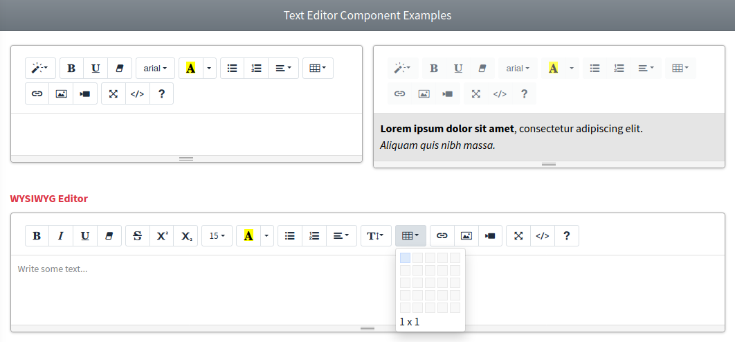 Text Editor Component