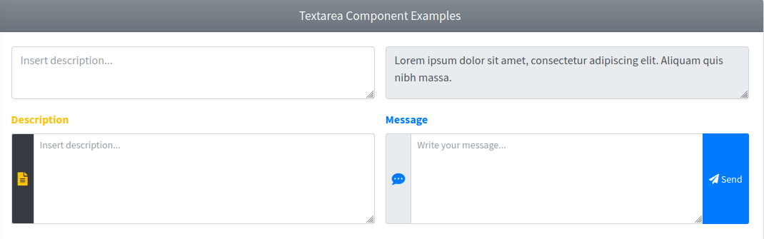 Textarea Component