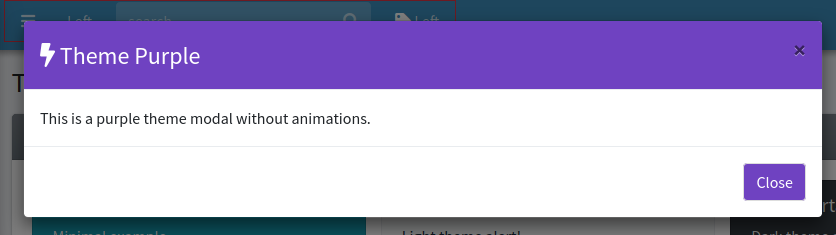 Themed Modal Component